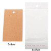 Earring Cards Necklace Display Cards with Bags 50pcs Earring Display Cards 50Pcs Self-Seal Bags Kraft Paper Tags for DIY Jewelry