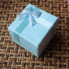 Fashion Ribbon Jewelry Box Multi Colors Ring Earrings Pendant 4x4x3cm Display Packaging Gift