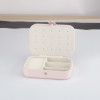 Double Storage Box Ring Earrings Organization Small Fine Grid Pattern Palm Zipper Bag Large Flap Leather Double Box