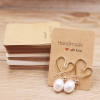 50pcPaper earrring Handmade style earring card 5x5cm/3x3cm /5x9cm /5x6.5cm /5x7cm brown /white DIY Jewelry package card