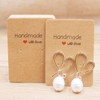 50pcPaper earrring Handmade style earring card 5x5cm/3x3cm /5x9cm /5x6.5cm /5x7cm brown /white DIY Jewelry package card