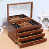 Necklace Jewelry Organizer Box Bracelet Wood Jewelry Case Ring Earring Drawer Display Trinkets Plastic Storage Separators Boxes