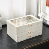 Multi Functional Jewelry Box Jewelry Organizer Three Layer Drawer Style Earrings Jewelry Box Earing Card Ring Box Display Case