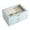Multi Functional Jewelry Box Jewelry Organizer Three Layer Drawer Style Earrings Jewelry Box Earing Card Ring Box Display Case