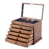 Drawer Jewelry Box Organizer Storage Chinese Style Pine Wooden Large Box High Capacity Luxurious Solid Wood Necklace Earrings