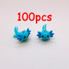 100pcs Bulk Wholesale Axolotl Fish Resin Charms Kawaii Marine Animal Pendant For Earring Keychain Diy Jewelry Make