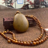 New Walking Perfume Ambergris Grey Amber Guanyin Pendant Necklace Round Bead Neck Chain Amulet Lifelike Jewelry