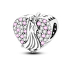 925 Sterling Silver Boy Girl Couple Lovers Beads Marriage Charms Dangle Fit Original Pandora Bracelet Charms Jewelry Women DIY