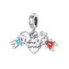 925 Sterling Silver Boy Girl Couple Lovers Beads Marriage Charms Dangle Fit Original Pandora Bracelet Charms Jewelry Women DIY
