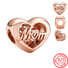 Romantic S925 Sterling Silver Love You Daughter Family Mom Dad Wife Sister Friend Heart Charm Fit Pandora Bracelet Jewelry Gift