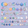 30/50/100PCS Mix Enamel Charms Rose Flower Pendant Alloy Tai Chi Sign Accessories DIY Making Fruit Star Material Jewelry Bulk