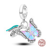 Original 925 Sterling Silver Exquisite Butterfly Series Charm Beads Fit Pandora Bracelet Necklace DIY Women Jewelry Gift New in