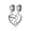 New Linked Sister & Mother & Daughter & Friend Hearts Split Dangle Charm Fit Pandora Bracelet 925 Sterling Silver Jewelry Gift