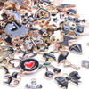 30/50/100PCS Mixed Gold Color Alloy Enamel Cute Heart Flower Fruit Charms Pendant For DIY Earrings Bracelet Jewelry Accessories