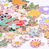 30/50/100PCS Mixed Gold Color Alloy Enamel Cute Heart Flower Fruit Charms Pendant For DIY Earrings Bracelet Jewelry Accessories