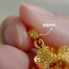Real Pure 999 24K Yellow Gold Men Women Gift Lucky 3D Flower Pendant 1.55g