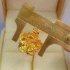 Real Pure 999 24K Yellow Gold Men Women Gift Lucky 3D Flower Pendant 1.55g