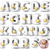 925 Silver Letter A-Z Alphabet Charm Name Beads Fit Original Pandora Bracelets Charms for Women DIY Pendant Making Jewelry