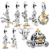 Potdemie Disney Stitch Birthday Cake Silver 925 Charms Fit Pandora Charms Original Bracelet Beads for Women Jewelry Making