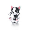 WOSTU Dog Charms 925 Sterling Silver Zirconia Animal Pooch Doggy Bulldog Beads Fit Original Bracelet Pendant DIY Jewelry