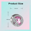 925 sterling silver opal locating buckle clover charms fit original Pandora bracelet charm beads necklace Diy female jewelry