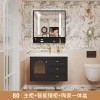New Oak Solid Wood Bathroom Cabinet with Smart Mirror European Retro Washbasin Bathroom Vanity Cabinet with Sink