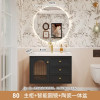 New Oak Solid Wood Bathroom Cabinet with Smart Mirror European Retro Washbasin Bathroom Vanity Cabinet with Sink