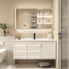 Integrated basin and bathroom cabinet combination for washbasin