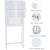 Bathroom cabinet, household storage cabinet, bathroom storage box with Moru tempered glass door, white bathroom cabinet