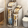 Bathroom Gap Storage Rack Installation Free Toilet Storage Cabinet Floor Narrow Cabinet Bathroom Organizer with Waterproof Cover