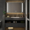 Modern Minimalist Bathroom Cabinets Slate Integrated Seamless Washbasin Bathroom Vanity Cabinet with Sink Bathroom Furniture