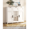 New Storage Cabinets，Wooden Floor Cabinet，with Drawers and Shelves ，Accent Cabinet for Bathroom