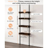 Bathroom cabinet, bathroom organizer, storage space above toilet, 4-ply adjustable wooden shelves, space-saving shelves