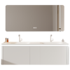 Customized customized imported integrated basin oak bathroom cabinet washstand bathroom smart mirror cabinet double basin.