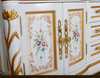 55in.double sink golden bespoke vanities baroque european style classic bathroom cabinets with chic long silver mirror and legs
