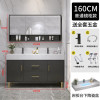 Slate Bathroom Cabinet Modern Marble Countertop Mirror Floor-Standing With Sink Hand Wash Washbasin Double Basin Light Luxury