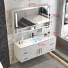 Simple Bathroom Cabinets with Smart Mirror Cabinet Bathroom Vanity Cabinet with Sink Balcony Rock Washbasin Bathroom Furniture