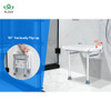 Folding Shower Flip-up Screw-in Bath Seat Wall Mounted Bathroom Chair Stool with Non-Slip Feet Drainage Holes Shower step stool