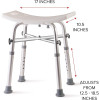 Adjustable Bath Chair with Unique Heavy Duty Crossbar Supports, Shower Stool, Bathroom Chair, Safety Handicap Shower Chair