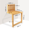 Wall Mounted Folding Chair Bamboo Porch Chair Door Shoe Cabinet Hidden Footstool Folding Bathroom Balcony Living Stool For House