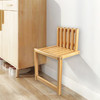 Wall Mounted Folding Chair Bamboo Porch Chair Door Shoe Cabinet Hidden Footstool Folding Bathroom Balcony Living Stool For House