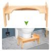 Bamboo Adjustable Toilet Stool, Bamboo Potty Stool, Poop Stool, Bamboo Toilet Footstool Relieve Constipation