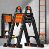 Multifunction Folding Ladder Aluminum Alloy Telescopic Ladder Thickened Herringbone Ladder Portable Lift Engineering Ladder
