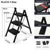 Thickened Carbon Steel Folding Ladder Strong Bearing 2&3 Step Household Storage Rack Potting Shelf Home Decor Herringbone Ladder