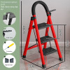 Ladder Household Folding Interior Multi-Function Three-Step Four-Step Ladder Thickened Telescopic Pedal Ladder