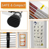 Telescoping Ladder 20.3ft Aluminum Extension Folding Ladder with 2 Hooks, 330lbs Max Load, with Anti-Slip Rubber Feet