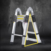 2.2M+2.2 Meters Portable Herringbone Straight 2 In 1 Ladder Household Folding Extension Telescopic Auminum Ladders