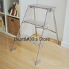 Designer Step Stool PC Plastic Stairs Ins Bedside Shelf Flower Table Shop Studio Display Rack Transparent Foldable Step Ladders