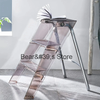 Designer Step Stool PC Plastic Stairs Ins Bedside Shelf Flower Table Shop Studio Display Rack Transparent Foldable Step Ladders