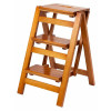 Rushed Folding Ladder Walnut Colored Stool Home Furniture Wood Multifunctional Thickened Chair Indoor Climbing 2-4 Step Ladder